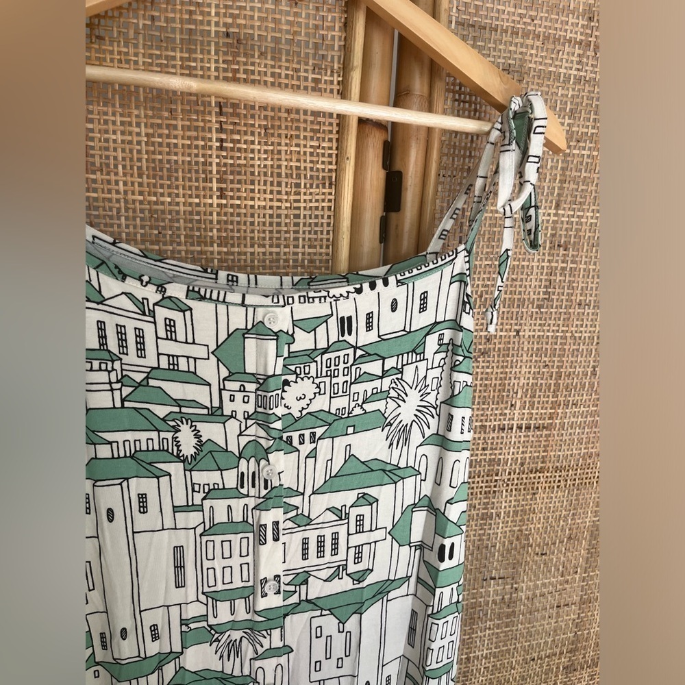 Anthropologie porridge cityscape lounge midi dress - Picture 8 of 11